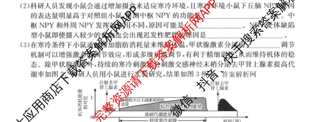 全国名校2026届高三月考滚动卷(四)4（含化学(A)、地理(A)、英语等）生物试题