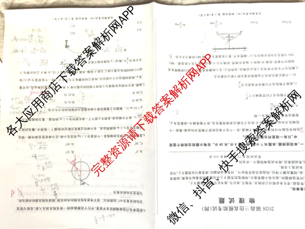 百师联盟2026届高三仿真模拟考试(四)（25科全）物理试题