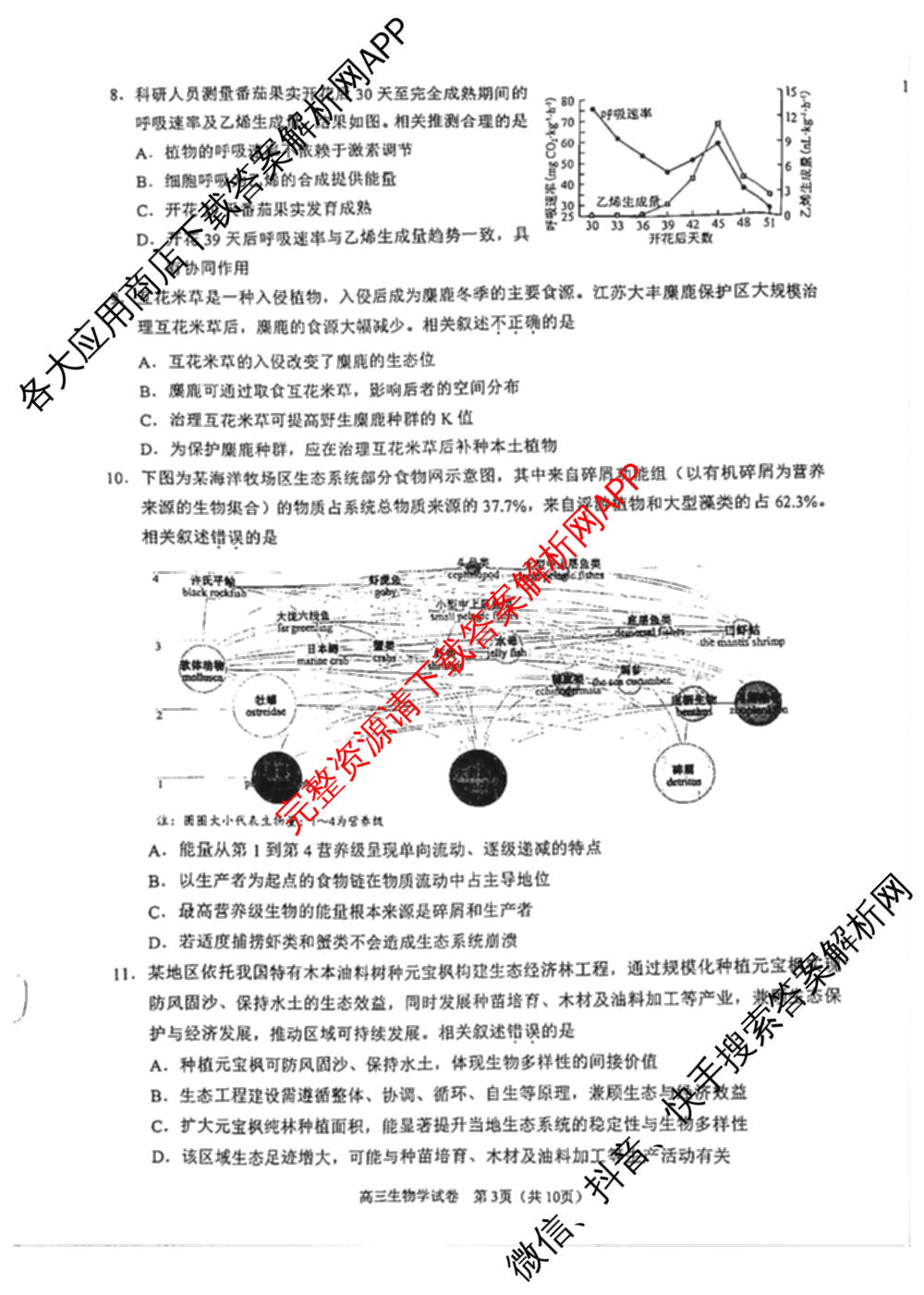 2026北京昌高三一模(2026.4)各科答案及试卷: 含物理、生物、英语试卷解析生物试题