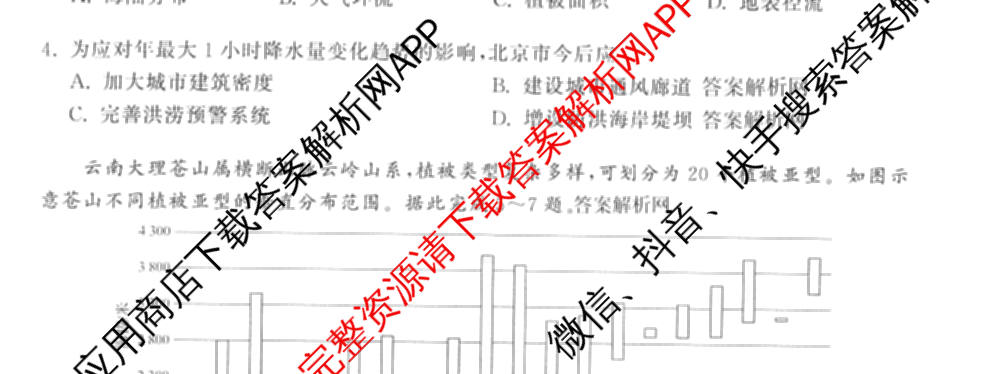 天舟高考衡中同卷2026年普通高等学校招生全国统一考试模拟信息卷(一)1(已更新政治(WY)、政治(河南版)、英语(通用版)等34份)地理试题