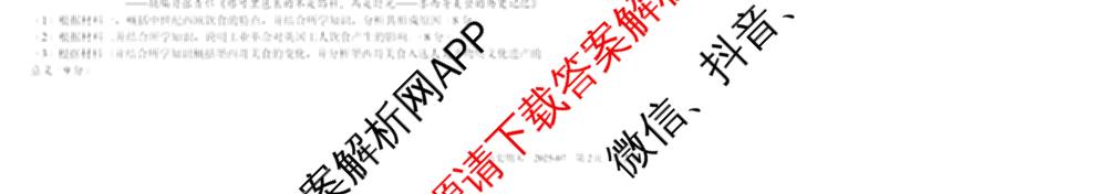 树德中学高2024级高一下期期末测试(2025-07)试卷及答案汇总（含语文 历史 数学等）历史试题