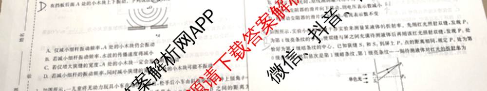 天舟高考衡中同卷2026年普通高等学校招生全国统一考试模拟信息卷(一)1(已更新政治(WY)、政治(河南版)、英语(通用版)等34份)物理试题