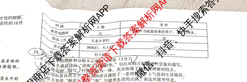 南昌市2024年初三年级第二次调研检测试卷及答案汇总（含化学 历史 英语等7份）语文试题