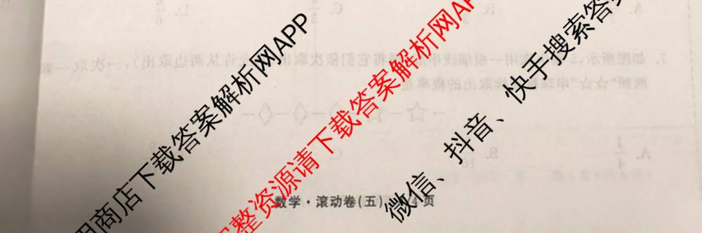 衡中同卷2025-2026学年度高三复滚动卷(五)5各科答案及试卷: 含数学(B) 物理 生物试卷解析数学试题