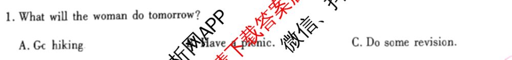 王后雄2024年普通高等学校招生全国统一考试预测卷各科答案及试卷（含语文(安徽专版)、政治(重庆专版)、历史(福建专版)等144份）英语试题