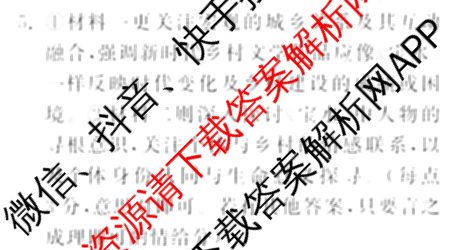 天舟高考衡中同卷2025届全国高三联合性检测(4月)（含物理(L专版)、生物(AH专版)、物理(J专版)等）语文答案