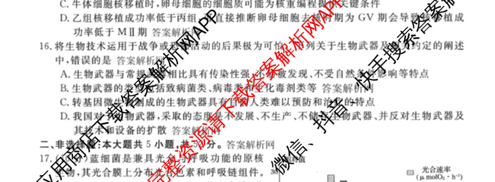 2026普通高等学校招生全国统一考试冲刺押题卷(二)2各科答案及试卷（16科全）生物试题