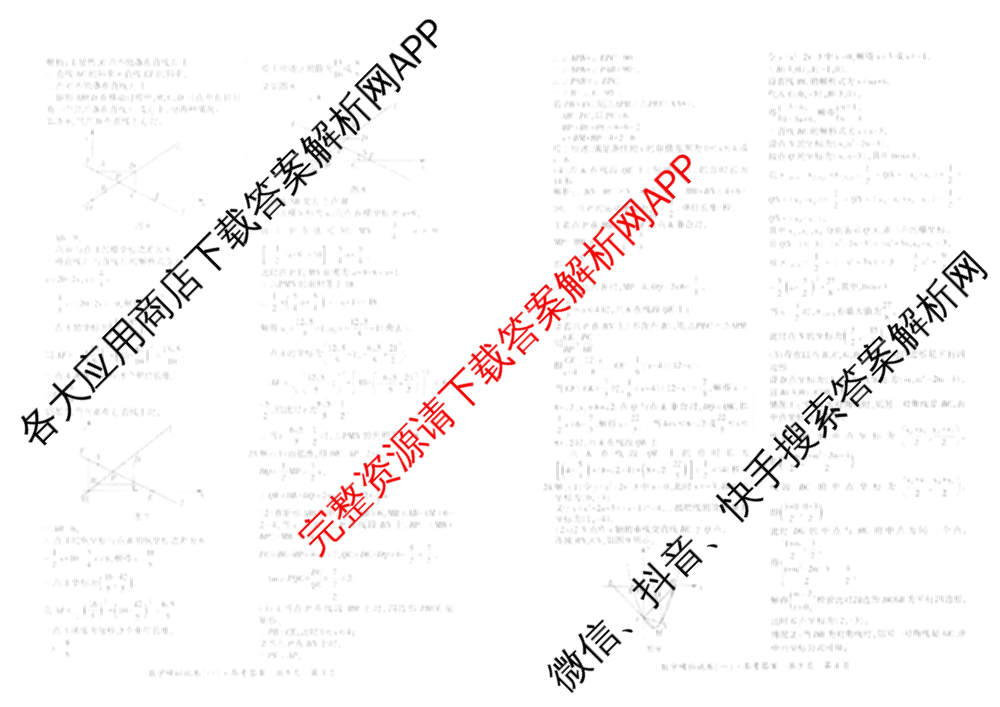 衡水臻卷2025年河北省初中学业水考试模拟试卷(一)各科答案及试卷（含数学 道德与法治 历史等）数学答案