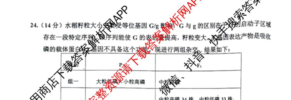 浙江省嘉兴市2026年高三教学测试(2026.04)试卷及答案汇总: 含物理 语文 英语试卷解析生物试题