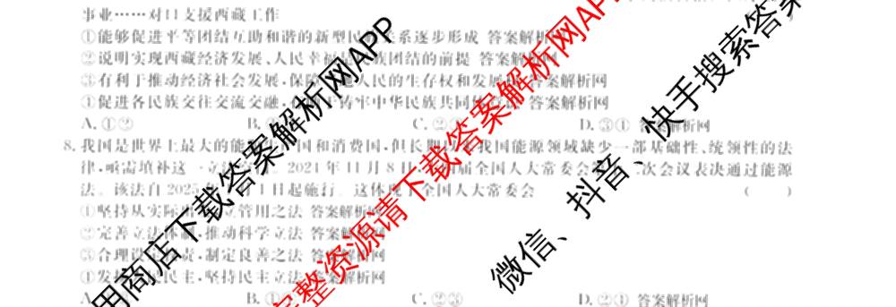 2026届高三总复习名师原创模拟(十)10（含物理(HN6)、英语(新S6)、历史(CQX6)等）政治试题