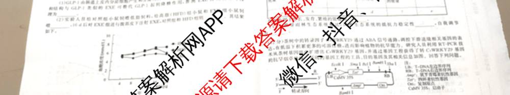 天舟高考衡中同卷2026年普通高等学校招生全国统一考试模拟信息卷(三)3试卷及答案汇总(已更新地理(WY)、数学(无字母)、文综(新疆版)等35份)生物试题