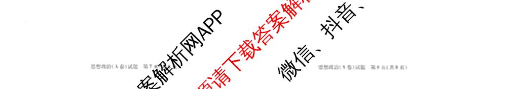 天一大联考2024-2025学年(下)高二年级期中考试: 含生物(B卷)、政治(A)、历史试卷解析政治试题