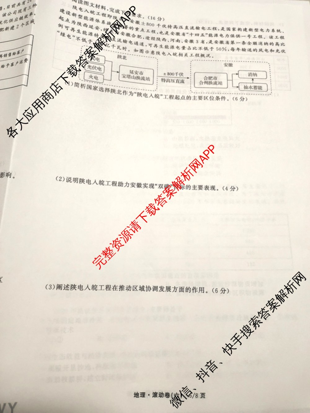 衡中同卷2025-2026学年度高三复滚动卷(六)6各科答案及试卷: 含物理 物理(HJ) 语文(B)试卷解析地理试题