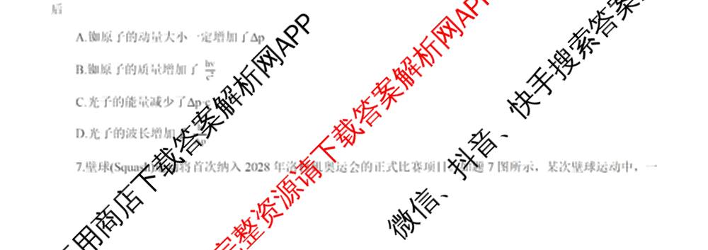 重庆康德2026届重庆市高考模拟调研卷(六)（9科全）物理试题