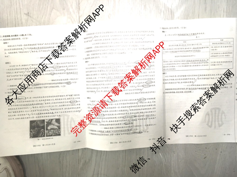 黔东南州2025届高三模拟统测(374C): 含政治 语文 英语试卷解析历史试题