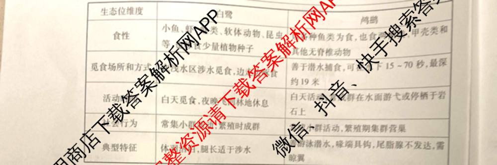天一大联考2027届高三联考(★★★202609)(9.8)各科答案及试卷（含生物、化学、物理等）生物试题