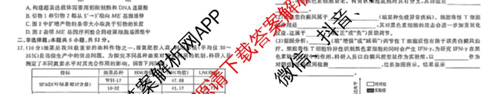 真题密卷2025-2026学年度备考信息导航演练(一)1（含政治(6) 英语(AT) 语文(B)等）生物试题