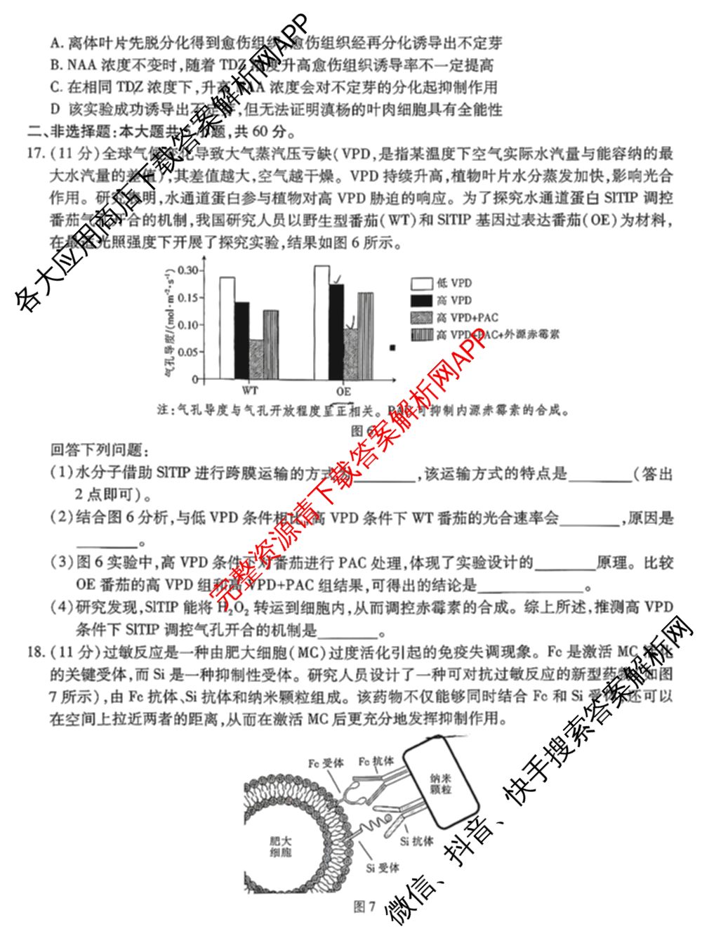 上进联考广东省2027届高三年级9月供题训练（含数学 日语 语文等）生物试题