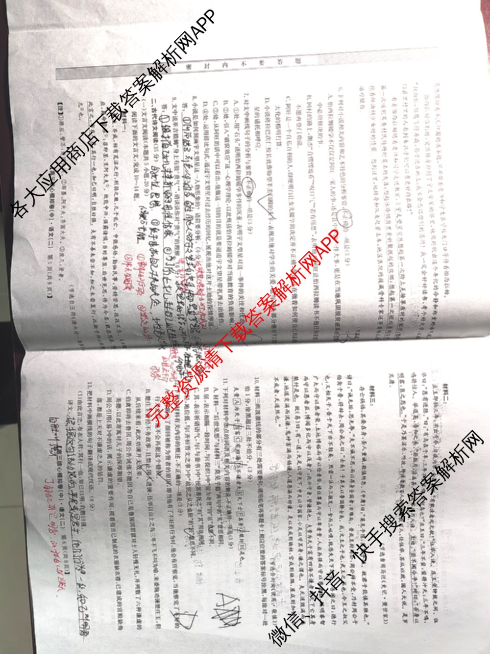 九师联盟2024~2025学年高三核心模拟卷(中)(二)2（含历史 地理(D4) 数学等29份）语文试题