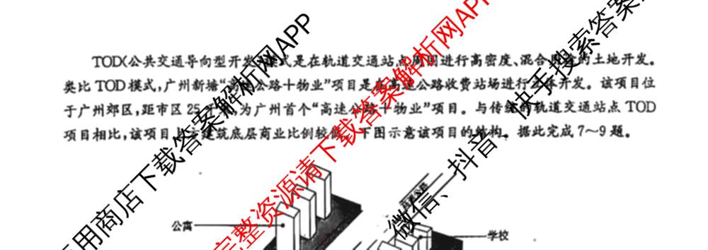 炎德英才大联考长郡中学2025届模拟试卷(一)各科答案及试卷（含生物(A) 英语(A) 语文等）地理试题