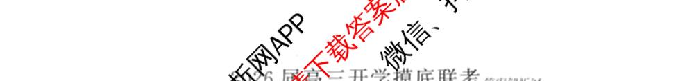 百师联盟2026届高三开学摸底联考试卷及答案汇总(已更新生物(百X)、化学(版本未知)、物理(百G)等43份)物理试题
