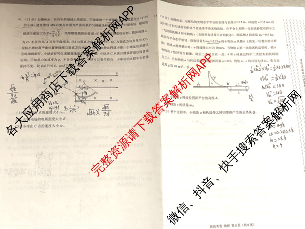 学科网2025届高三4月大联考试卷及答案汇总（含物理(新高考卷C) 文综(新课标卷) 英语(新课标卷A)等）物理试题