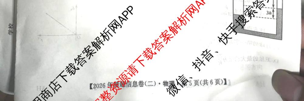 2026年普通高等学校招生全国统一考试猜题信息卷(二)2（含政治(B2)、化学(B2)、物理(B3)等）物理试题