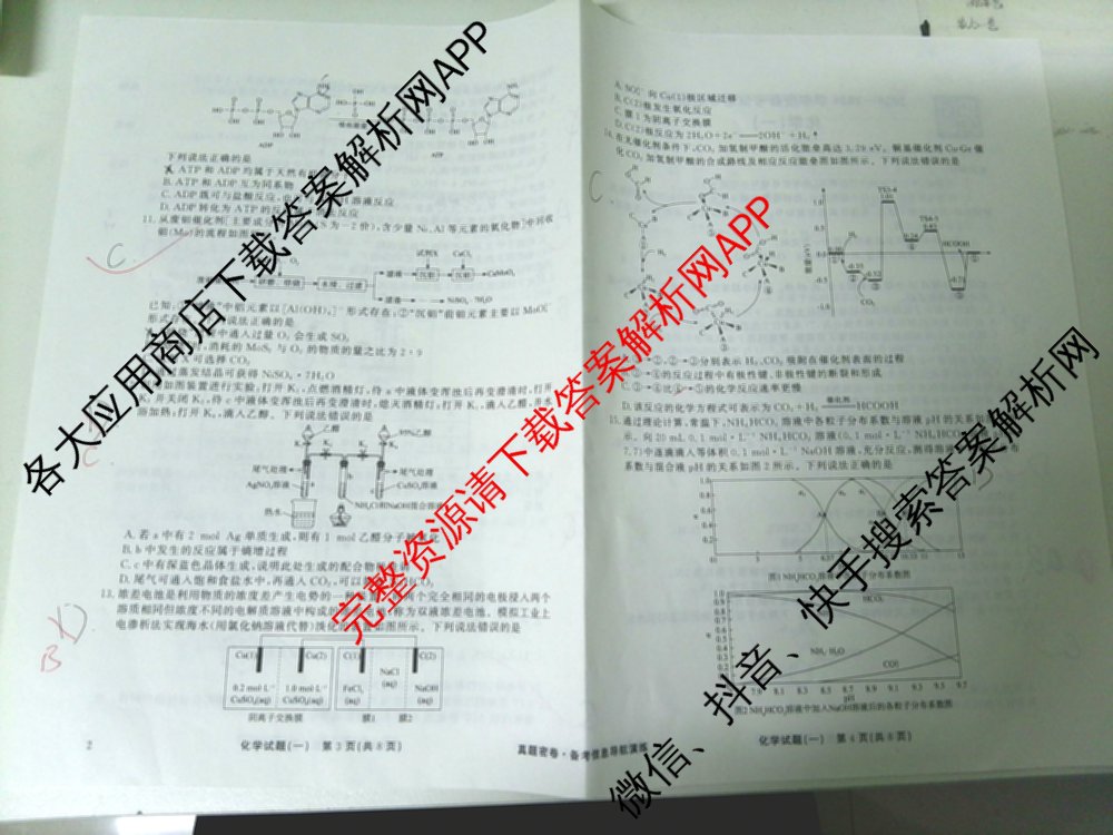 真题密卷2025-2026学年度备考信息导航演练(一)1（含政治(6) 英语(AT) 语文(B)等）化学试题