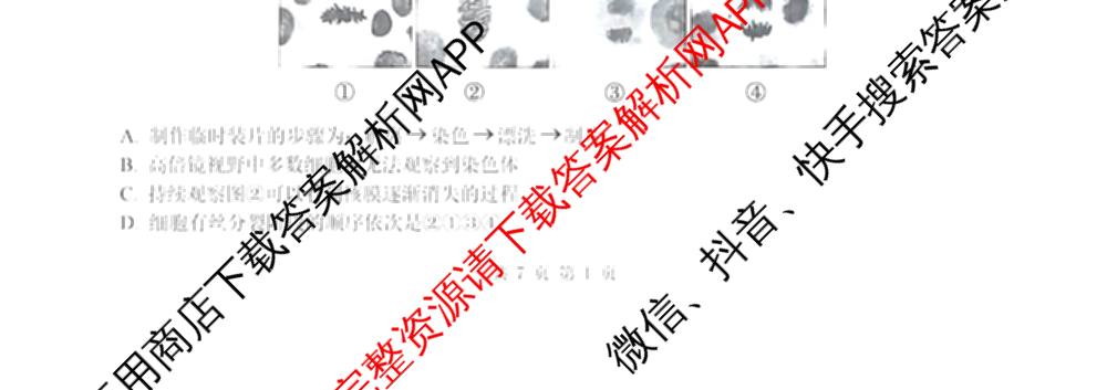 浙江省杭州二中2025学年第二学期高三三月份适应性考试各科答案及试卷: 含历史 地理 政治试卷解析生物试题
