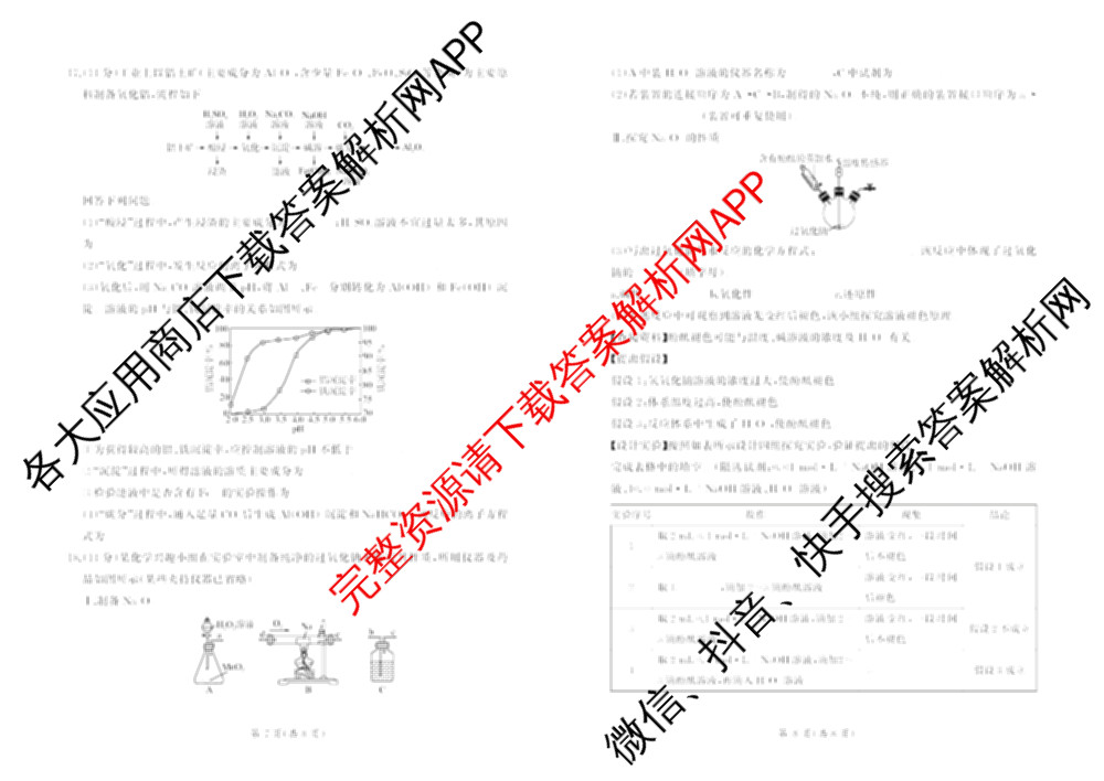 百师联盟2025-2026学年高一年级上学期期末考试各科答案及试卷（含生物、数学、语文等）化学试题