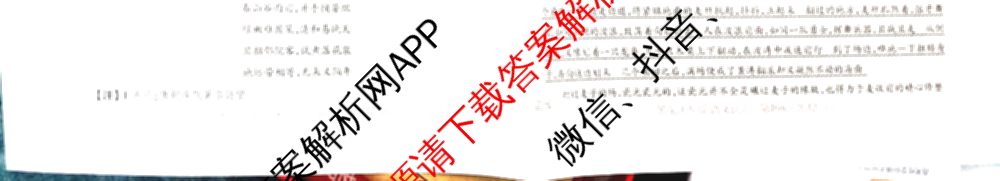 王后雄2024年普通高等学校招生全国统一考试预测卷各科答案及试卷（含语文(安徽专版)、政治(重庆专版)、历史(福建专版)等144份）语文试题