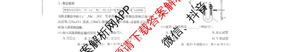 炎德英才大联考2025-2026学年高一4月考试(L4)各科答案及试卷(已更新物理(L4 A) 化学(A-L4) 化学(C-L4)等11份)化学试题