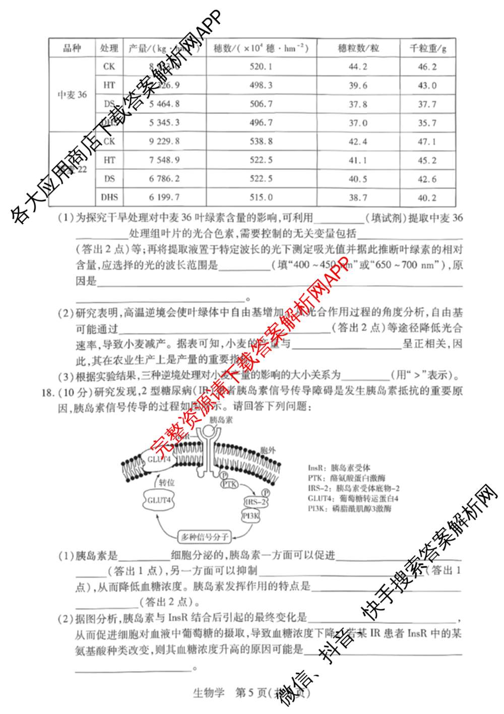 天一大联考河南省2025-2026学年高三3月联考(HN202603)（含化学、英语、生物等）生物试题