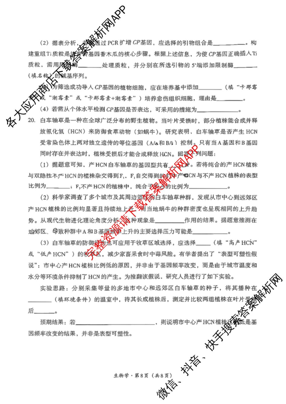 四川省巴中市普通高中2024级