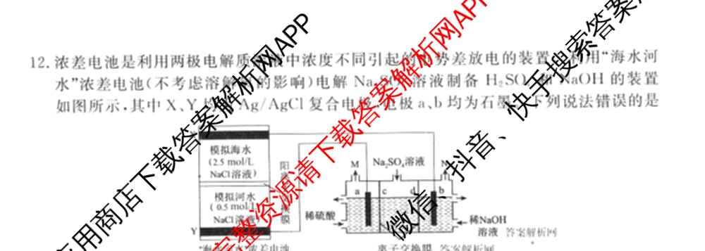 衡水金卷2025-2026学年度高三年级适应性测试(一)各科答案及试卷(已更新历史 物理 生物等9份)化学试题