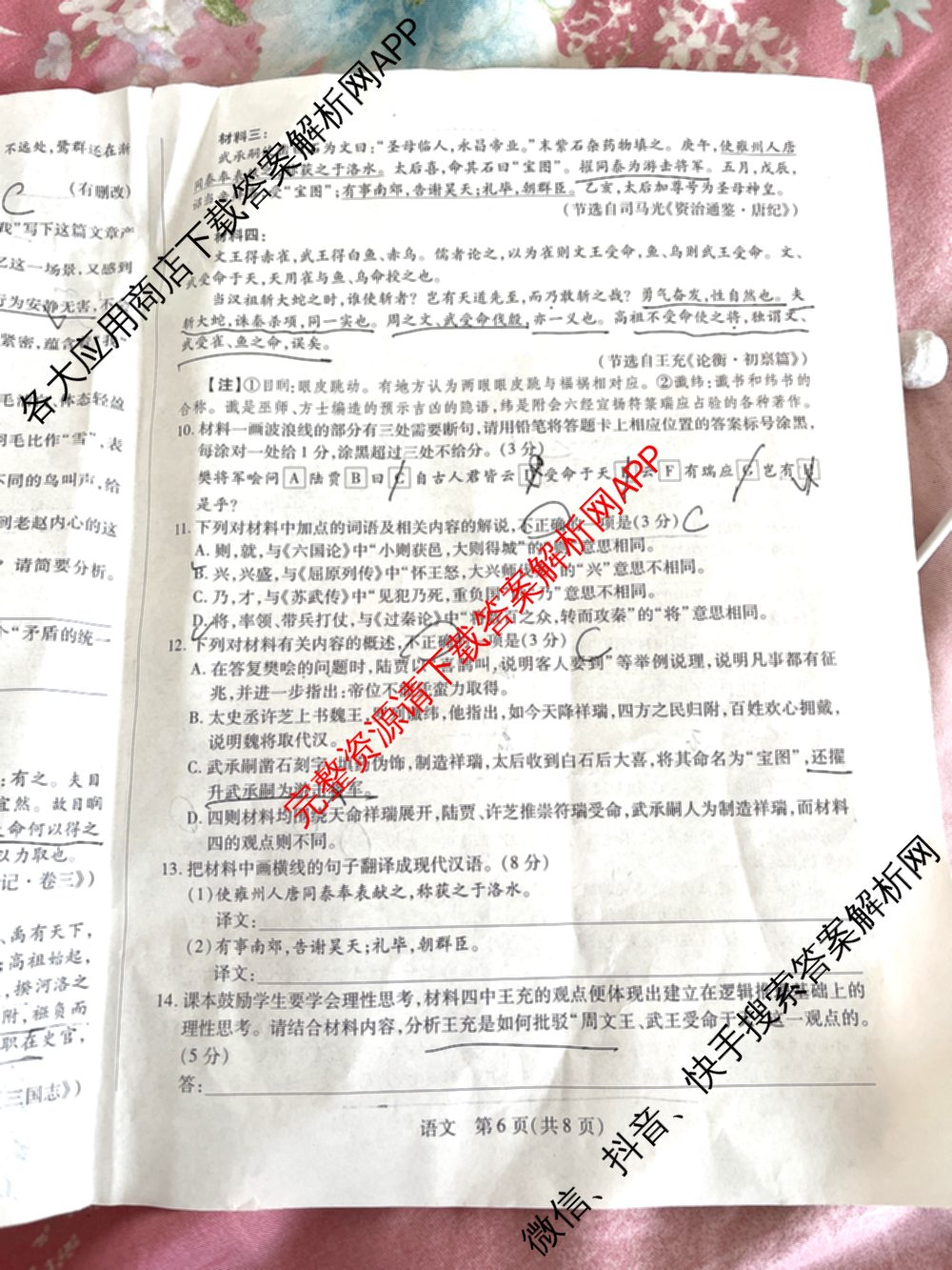 天一大联考安徽省2027届高三9月(标题：高三9月科目): 含生物、日语、语文试卷解析语文试题