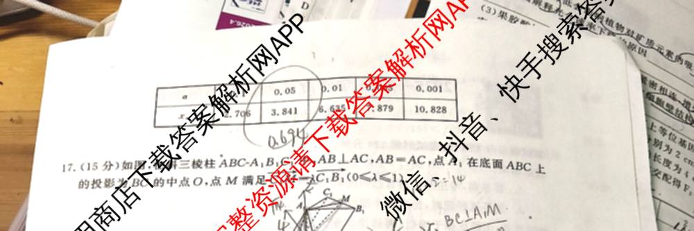 真题密卷2025-2026学年度备考信息导航演练(二)2各科答案及试卷（22科全）数学试题