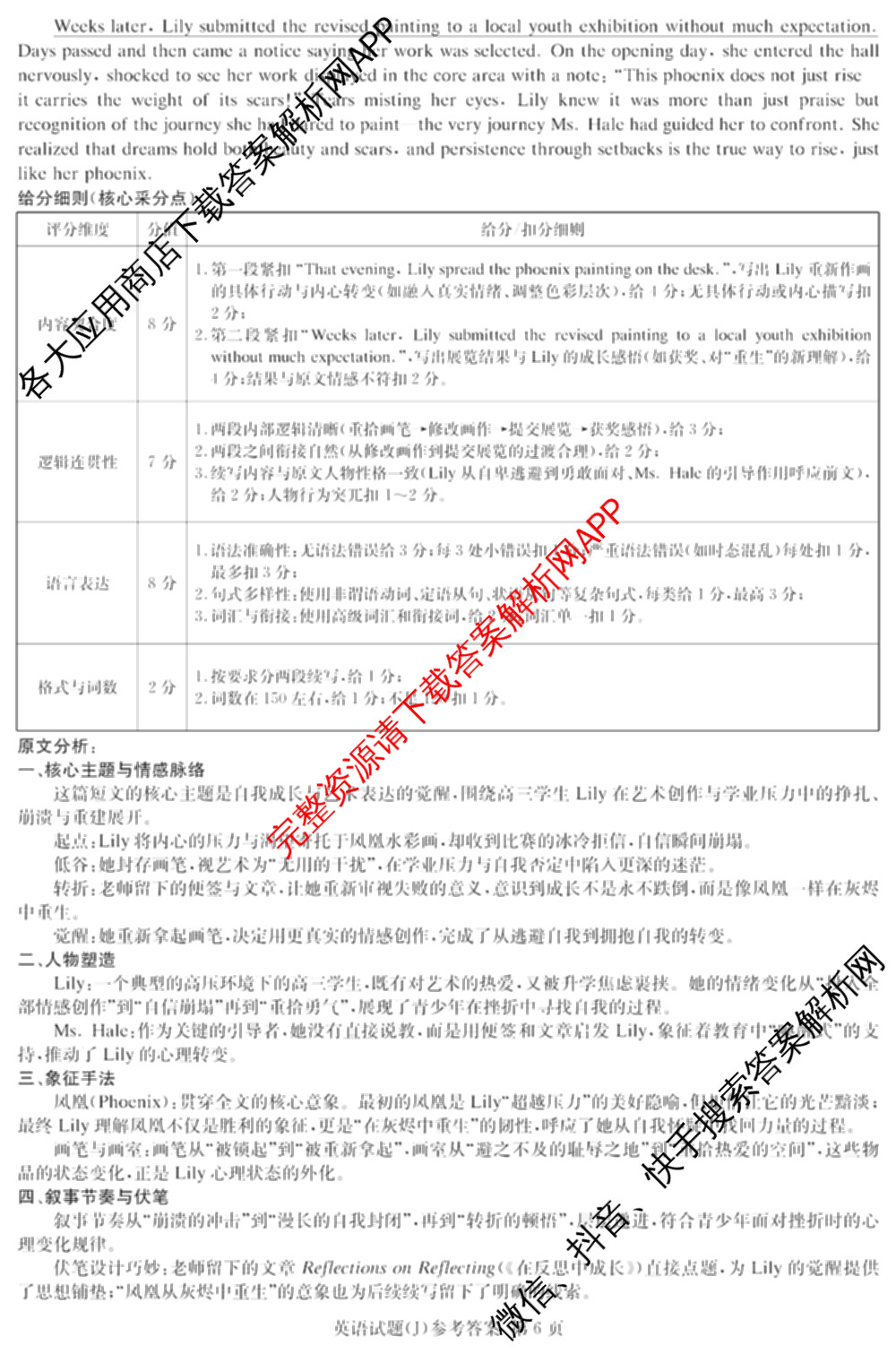 湖南省怀化市2026届高三一模(J)(已更新英语 历史 物理等10份)英语答案