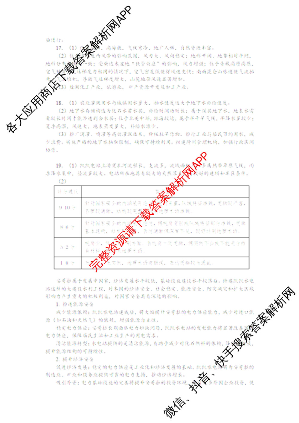 [柳州三模]柳州市2025届高三第三次模拟考试（含历史、地理、语文等）地理答案