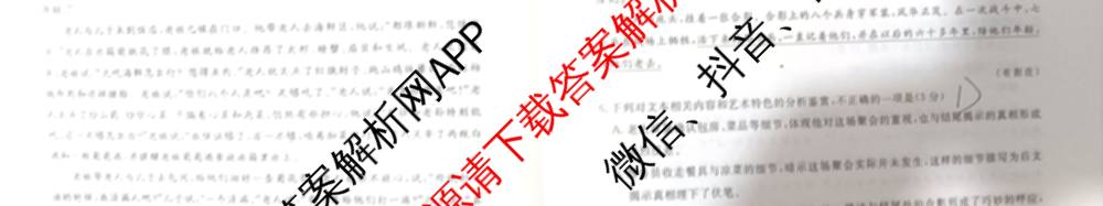 厚德诚品2025普通高等学校招生统一考试压轴卷(一)1各科答案及试卷（含历史(HN) 地理(HN) 语文(HN)等9份）语文试题