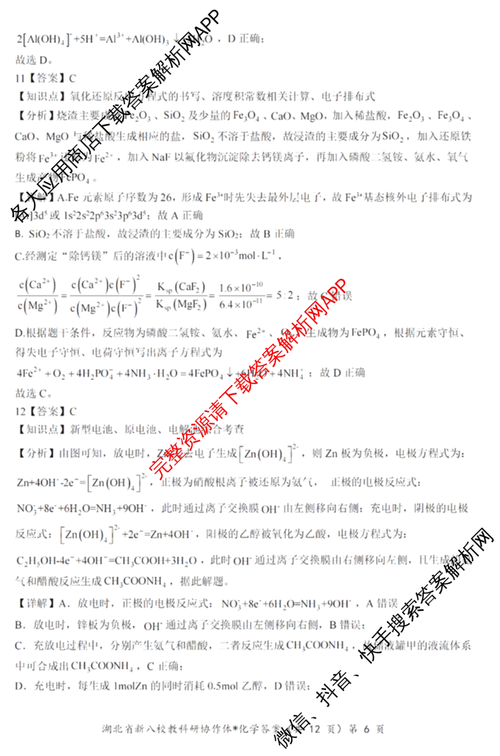 湖北省新八校协作体2025届高三5月联考(5.3)各科答案及试卷: 含历史 物理 英语试卷解析化学答案