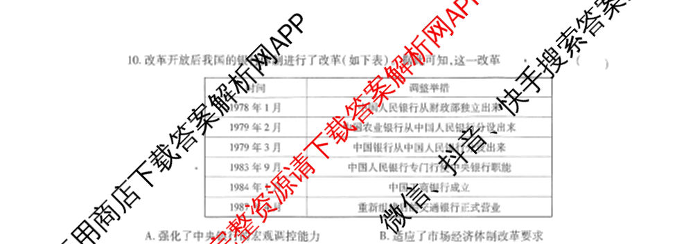王后雄2024年普通高等学校招生全国统一考试预测卷各科答案及试卷（含语文(安徽专版)、政治(重庆专版)、历史(福建专版)等144份）历史试题