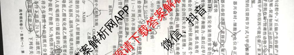 2026届高考模拟卷(一)1试卷及答案汇总(已更新历史(①) 物理(④) 生物(③)等22份)生物试题
