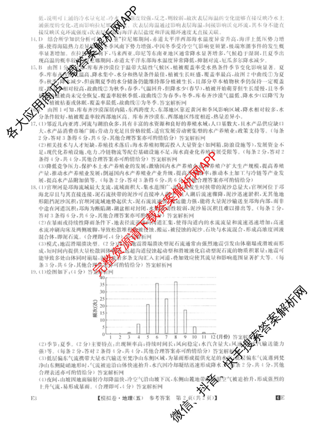 2026年全国高考仿真模拟卷(五)5各科答案及试卷(已更新地理(广西) 化学(广西) 历史(E2)等35份)地理答案