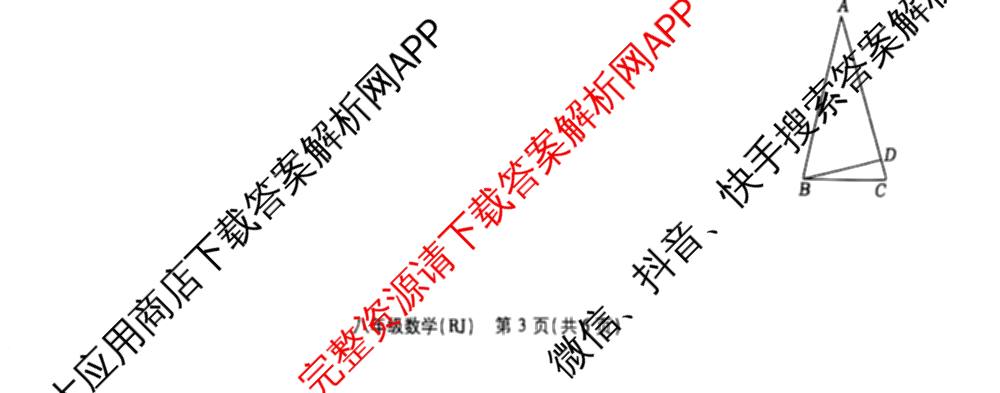 河南省2026春阶段性巩固与提高复作业八年级试卷及答案汇总（含物理(HK) 语文(BBRJ) 数学(RJ)等）数学试题