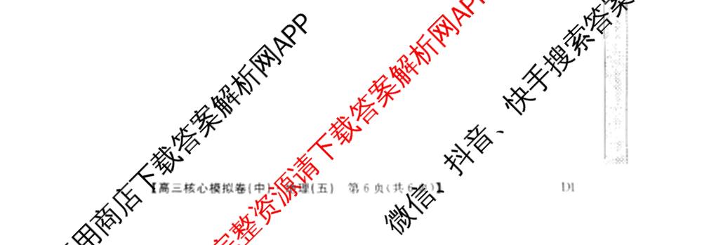 九师联盟2025~2026学年高三核心模拟卷(中)(五): 含政治(河南)、物理(HF)、英语试卷解析地理试题