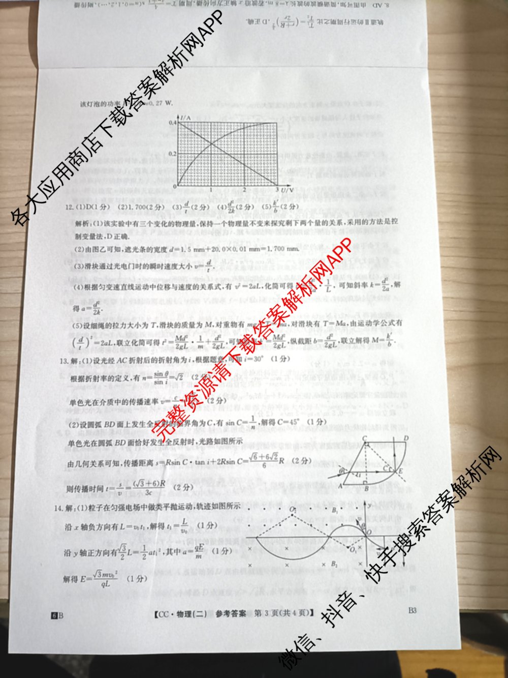 2026年全国高考冲刺压轴卷(二)2(已更新历史(HN) 化学(江西) 历史(广西)等75份)物理答案