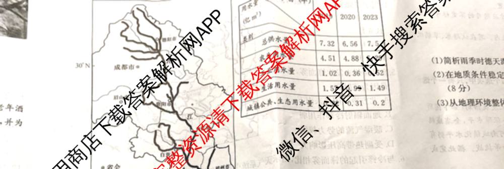 2026年全国高考冲刺压轴卷(六)6试卷及答案汇总（67科全）地理试题