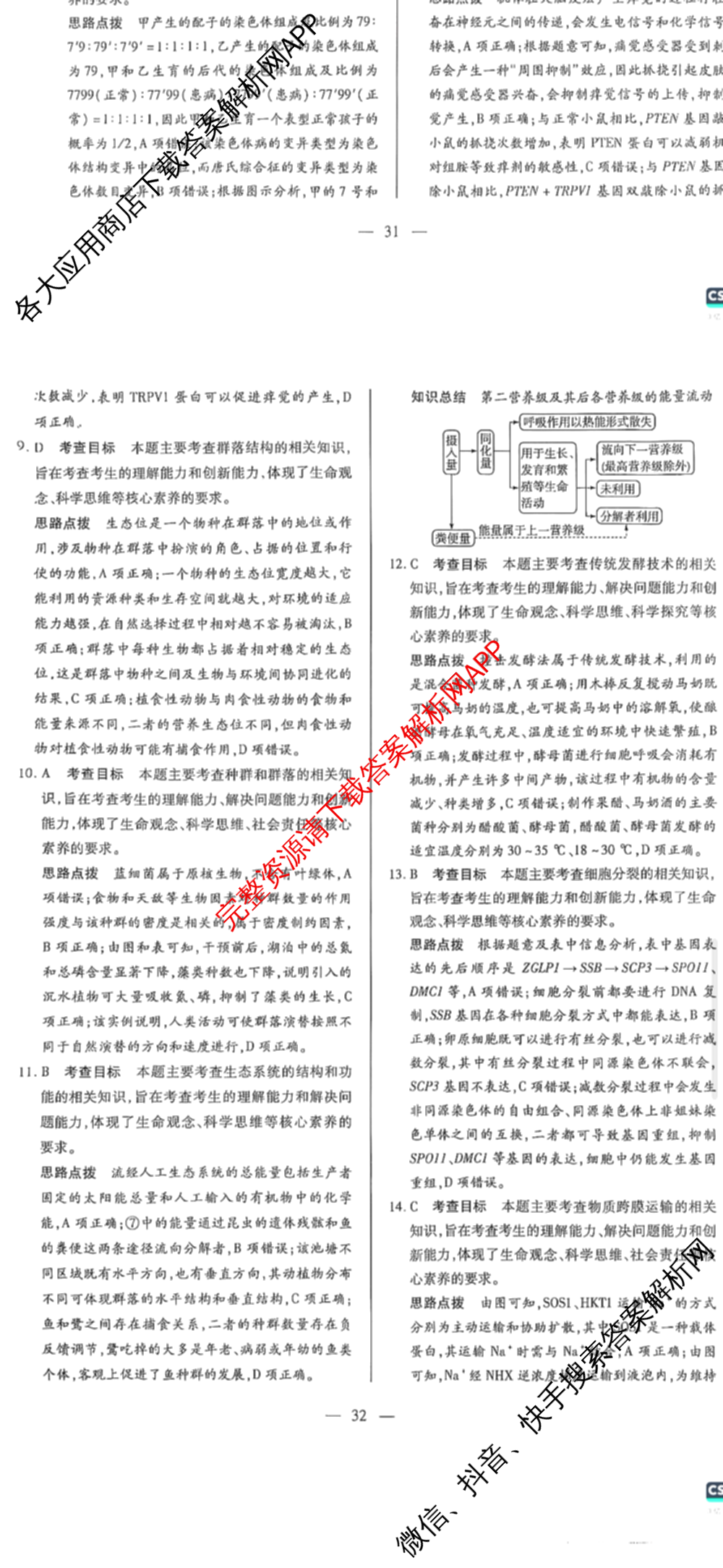 天一大联考2025届高考全真模拟卷(七)7试卷及答案汇总(已更新化学(河南专版) 历史(安徽专版) 历史(河南专版)等39份)生物答案