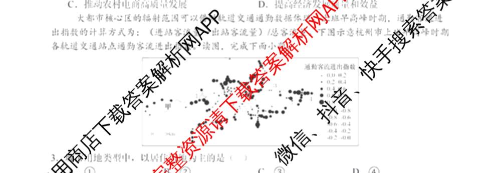 浙江省杭州二中2025学年第二学期高三三月份适应性考试各科答案及试卷: 含历史 地理 政治试卷解析地理试题